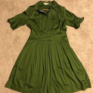 Anthropologie Hunter Green Dress